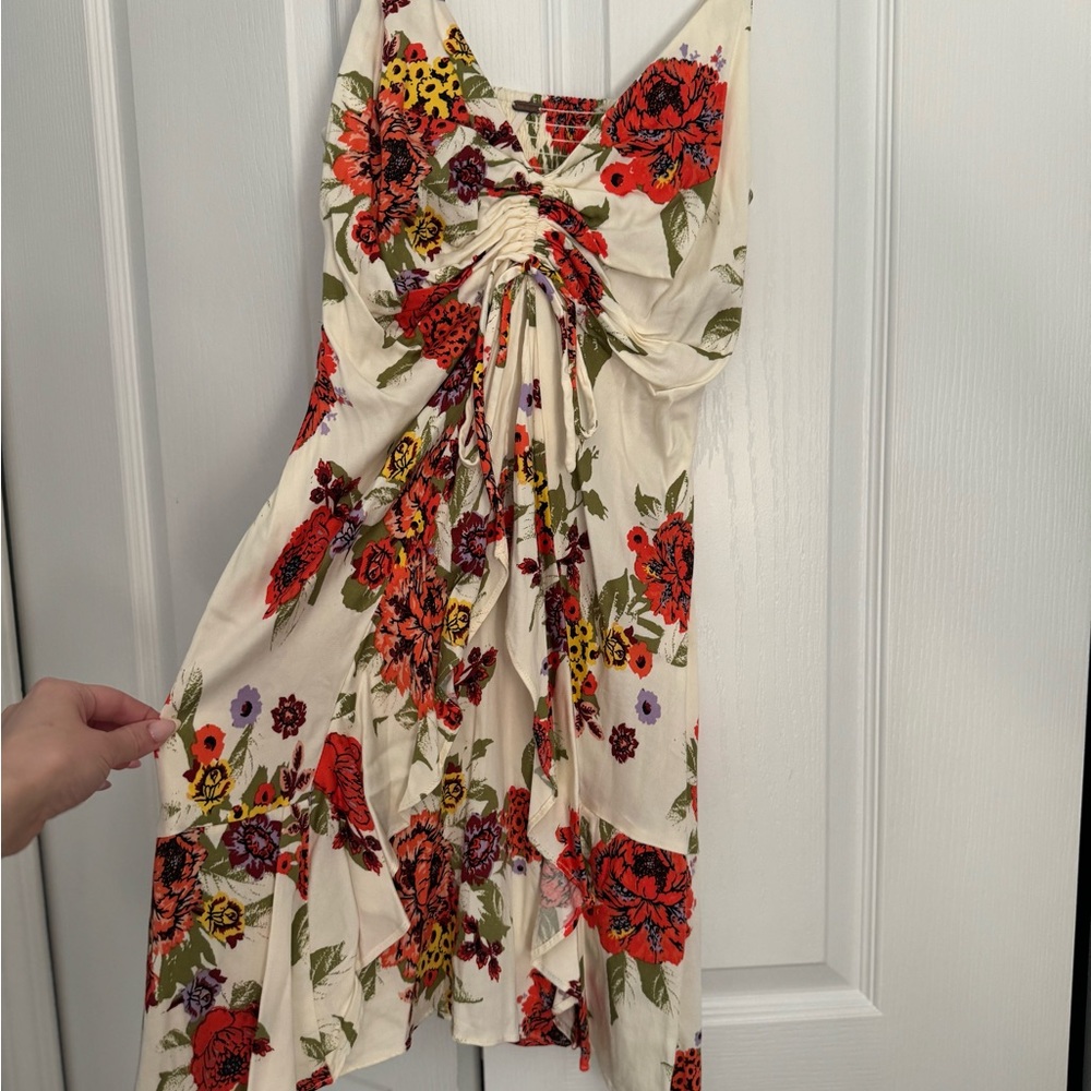 Free People Happy Heart Ruched Floral Print Women's Dress